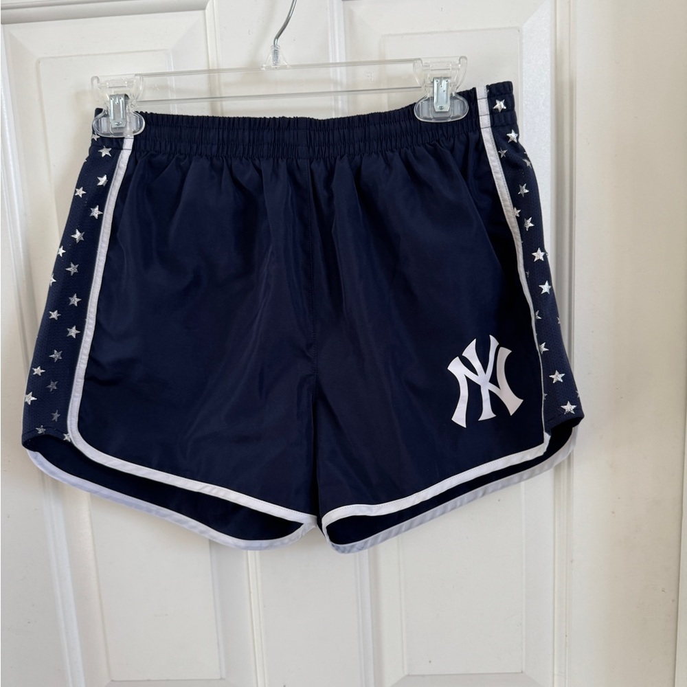 PINK shorts , yankee emblem, navy